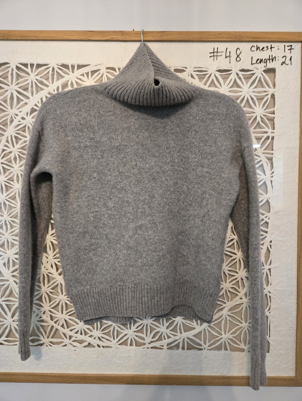 Cashmere Turtleneck Sweater J Mclaughlin Cozy Gray- Women Size XS - Picture 3 of 6